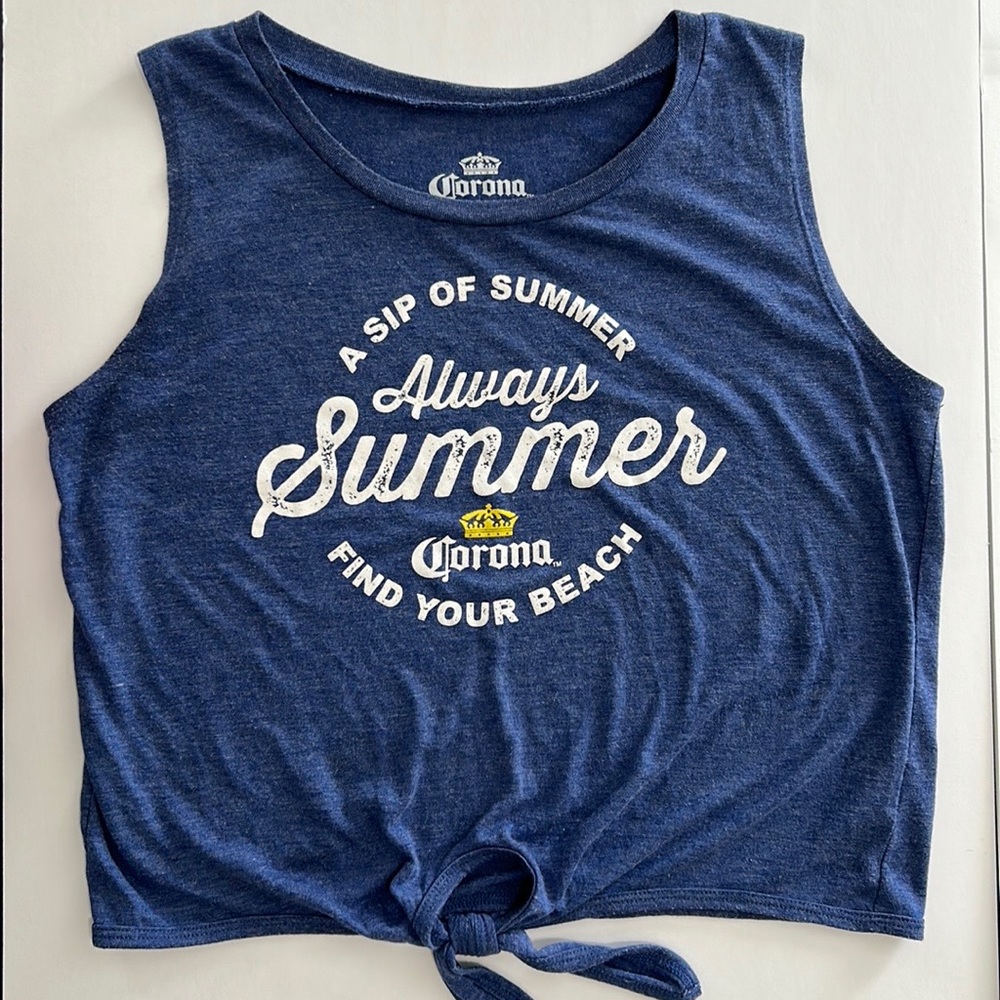 Corona “Always Summer” Graphic Tee Blue | size: M